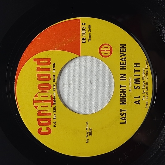 Al Smith - Last Night In Heaven / Back To Providence 7" Vinyl 45 VG+ - Picture 1 of 2